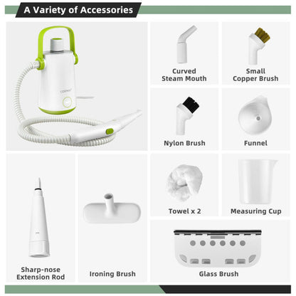 1000W Multifunction Portable Hand-held Steam Cleaner with 10 Accessories