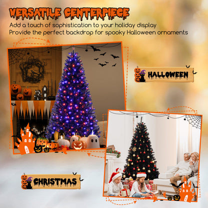 6/7/8 Feet Artificial Christmas Tree with 6 Lighting Modes and Spooky Sounds