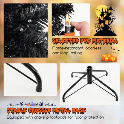 6/7/8 Feet Artificial Christmas Tree with 6 Lighting Modes and Spooky Sounds