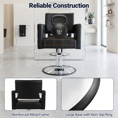 Barber Salon Chair Beauty Styling Chair with Hydraulic Pump and Adjustable Height 360°Swivel Spa Chair