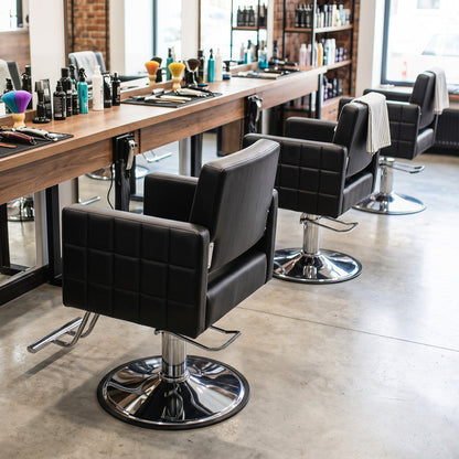 Barber Salon Chair Beauty Styling Chair with Hydraulic Pump and Adjustable Height 360°Swivel Spa Chair