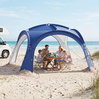 Beach Tent for 12-15 People Easy Setup Dome Canopy Tent with 4 Removable Zippered Sidewalls