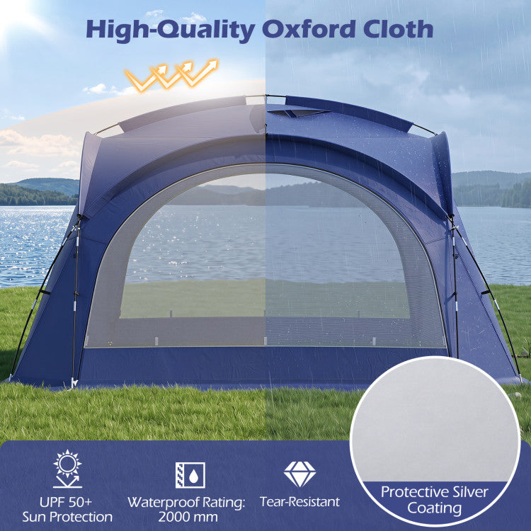 Beach Tent for 12-15 People Easy Setup Dome Canopy Tent with 4 Removable Zippered Sidewalls