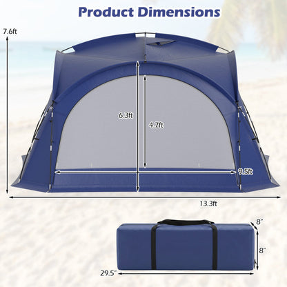 Beach Tent for 12-15 People Easy Setup Dome Canopy Tent with 4 Removable Zippered Sidewalls