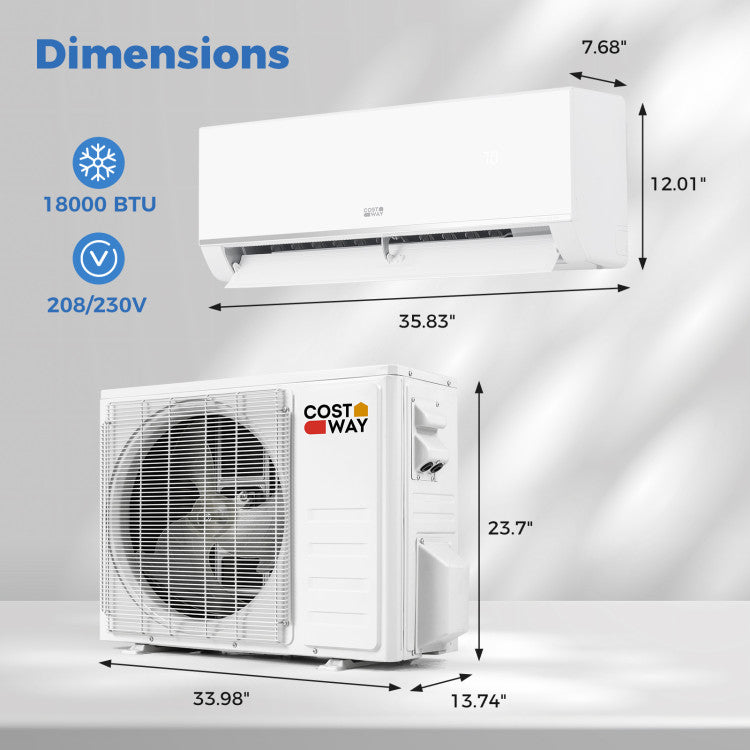 Blast Pro Series 18000 BTU 20 SEER2 208-230V Wifi Enabled Mini Split Air Conditioner and Heater