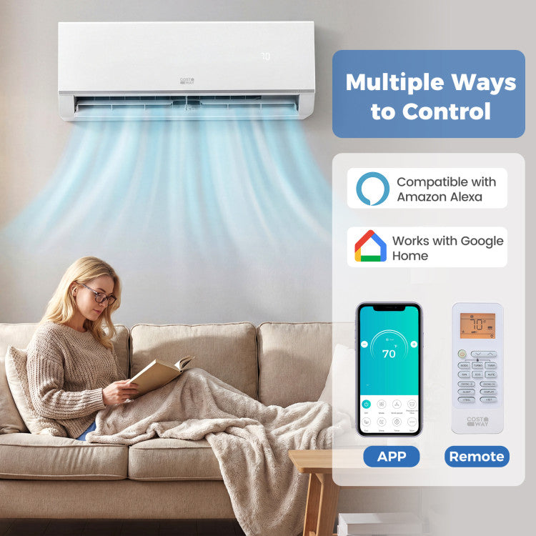 Blast Pro Series 18000 BTU 20 SEER2 208-230V Wifi Enabled Mini Split Air Conditioner and Heater