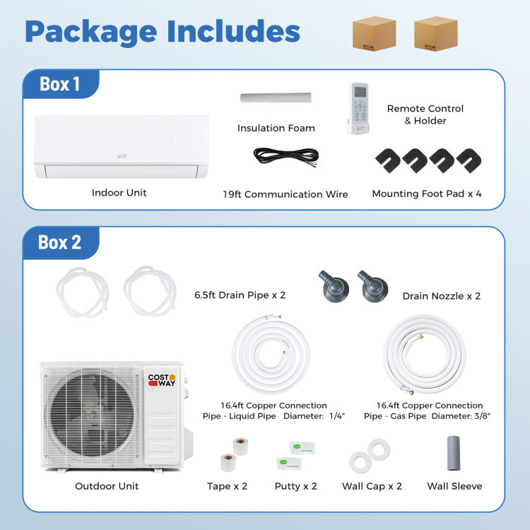 Blast Pro Series 24000 BTU 20 SEER2 208-230V Wifi Enabled Mini Split Air Conditioner and Heater