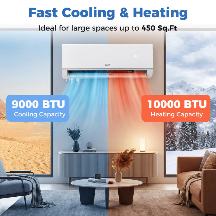 Blast Pro Series 9000 BTU 21 SEER2 208-230V Wifi Enabled Mini Split Air Conditioner and Heater