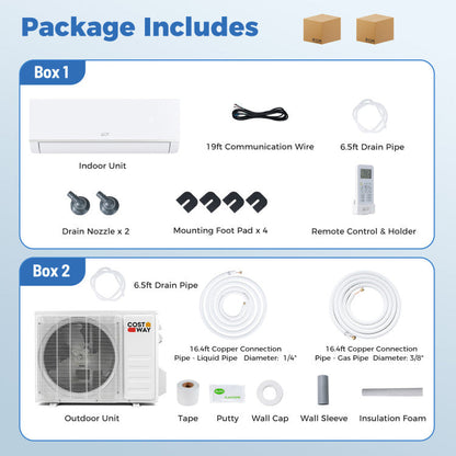 Blast Pro Series 9000 BTU 21 SEER2 208-230V Wifi Enabled Mini Split Air Conditioner and Heater