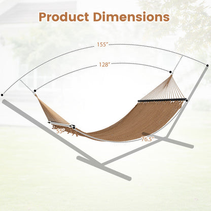 Caribbean Hammock with Spreader Bar for Patio Poolside