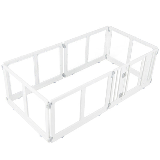 Clear Plastic Dog Playpen with Secure Locking Door