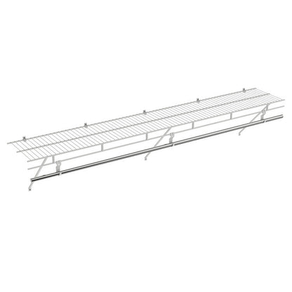 Closet Shelves Wall Mounted with Hanging Rod for Laundry Room