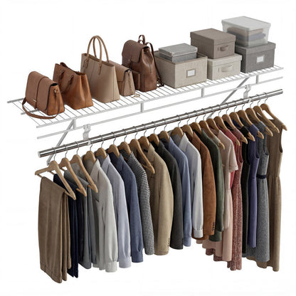 Closet Shelves Wall Mounted with Ventilated Metal Wire Shelving Kit