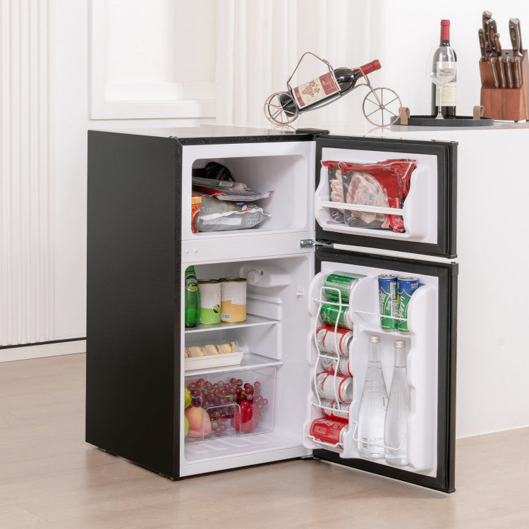 3.2 Cu. Ft Compact Mini Fridge with Adjustable Thermostat