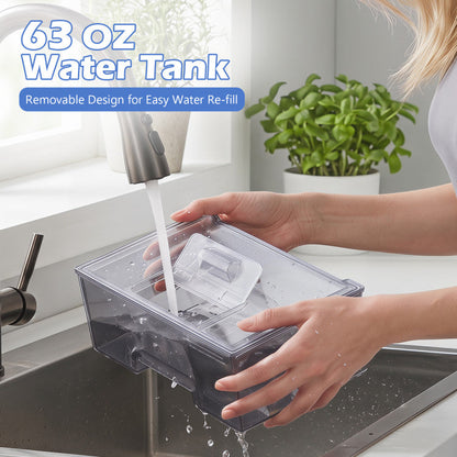 Crescent Ice Maker Countertop 26 Lbs/24H Ice Machine with 16 Crescent Cubes