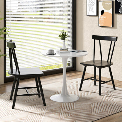 Armless Chairs with Solid Rubber Wood Frame