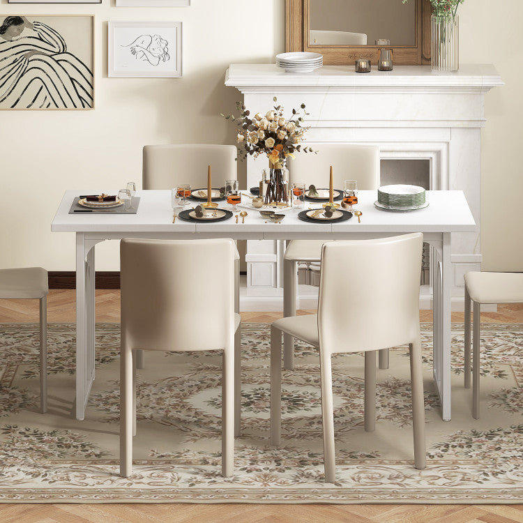 Dining Table for 6-8 People 63 Inch Rectangular Farmhouse Kitchen Table