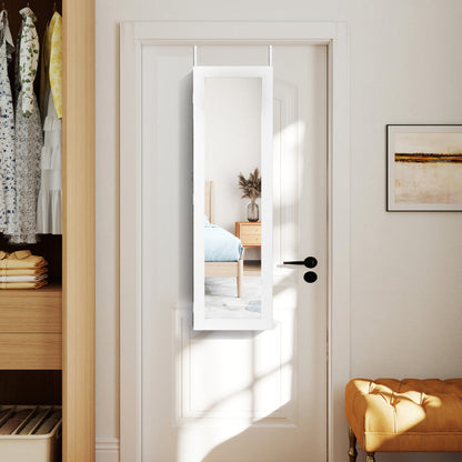 Door and Wall Mounted Armoire Jewelry Cabinet with Full-Length Mirror