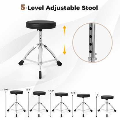 Electric Drum Set Foldable Drum Kit with 10 Demos and USB MIDI and 2 Drumsticks
