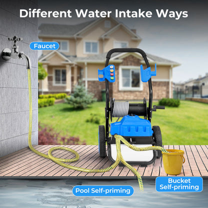 2300 PSI 1.8 GPM Electric Pressure Washer with Wheels and 5 Quick Connect Nozzles