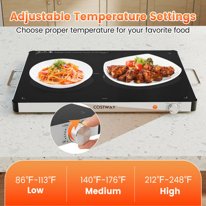 Electric Warming Food Warmer with Adjustable Temperature Control and Overheat Protection