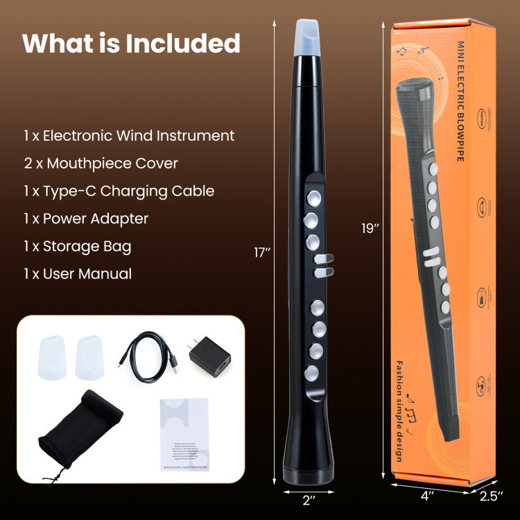 Electronic Wind Instrument Synthesizer Rechargeable Digital Saxophone