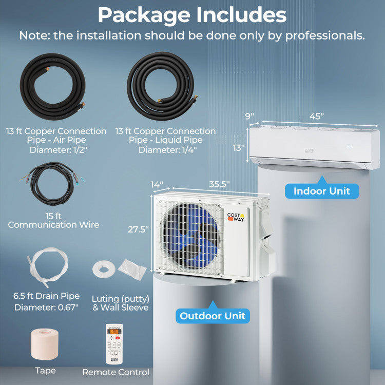 SEERXtreme Series ENERGY STAR Certified 18000 BTU 25 SEER2 208-230V Mini Split Heat Pump Heating at -13°F