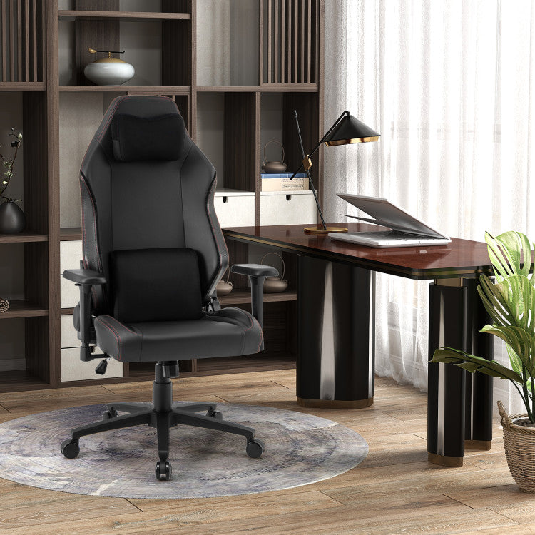 Ergonomic High Back Computer Chair with Magnetic Headrest and Lumbar Pillow