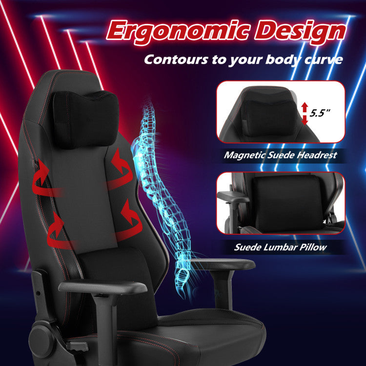 Ergonomic High Back Computer Chair with Magnetic Headrest and Lumbar Pillow