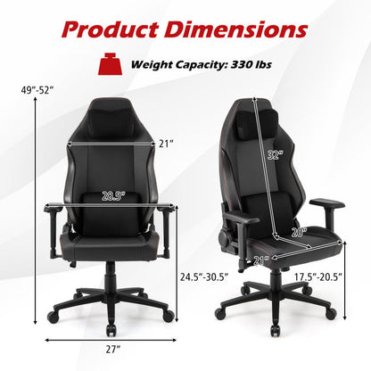 Ergonomic High Back Computer Chair with Magnetic Headrest and Lumbar Pillow