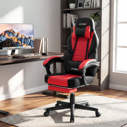 Ergonomic Video Game Chair with Headrest and Reclining Backrest