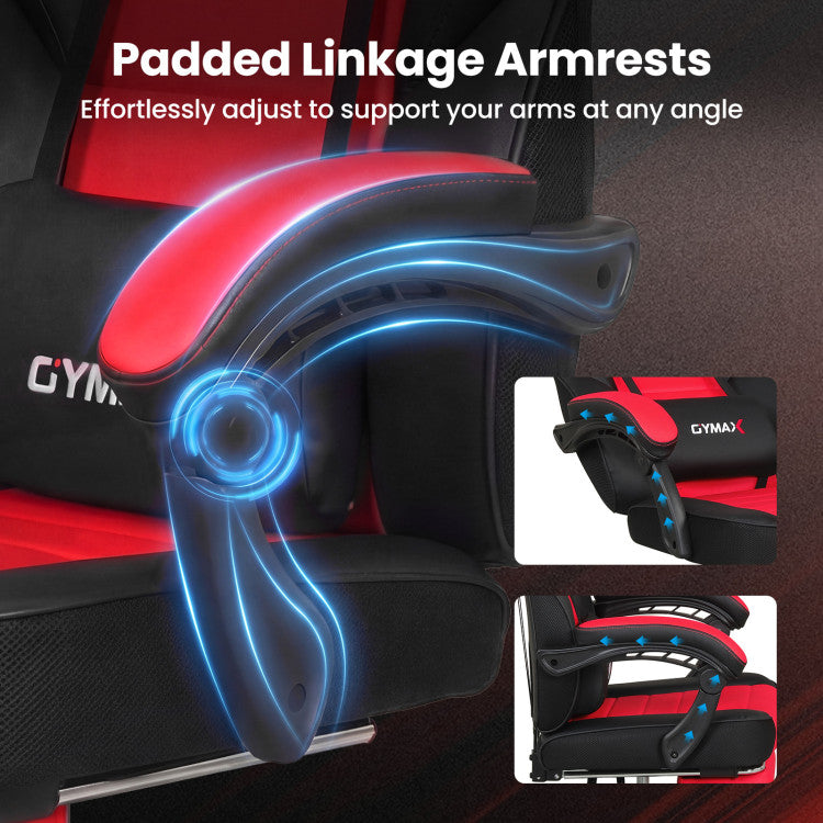 Ergonomic Video Game Chair with Headrest and Reclining Backrest