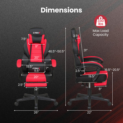 Ergonomic Video Game Chair with Headrest and Reclining Backrest