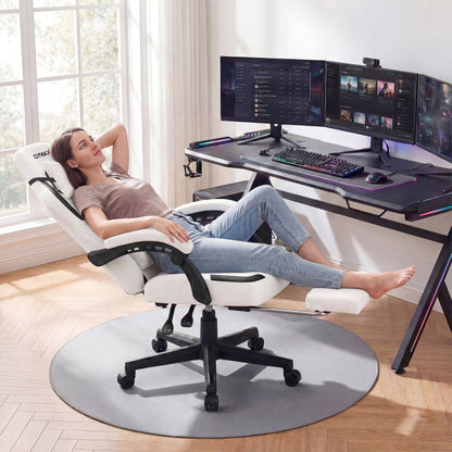 Ergonomic Video Game Chair with Headrest for Home Office