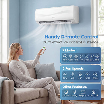 Blast Series 9100 BTU 20.5 SEER2 115V Mini Split Air Conditioner with Heat Pump