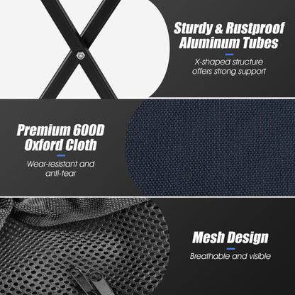Lightweight Foldable Tennis Ball Teaching Cart with Wheels and Removable Bag