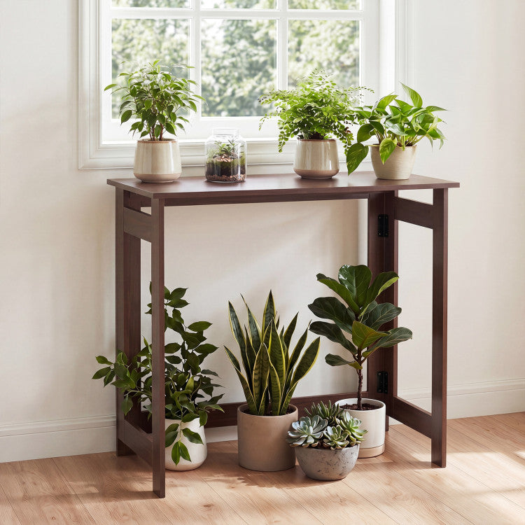 Folding Console Table with Foldable Legs