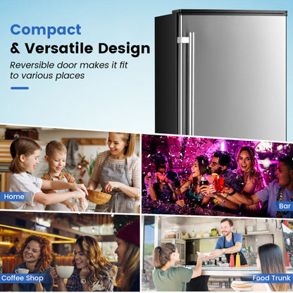 115V Free-Standing Undercounter Built-In Ice Maker with Self-Cleaning Function