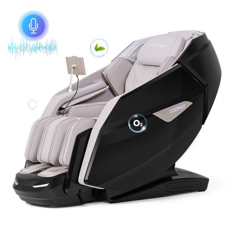 Kenzo 41-7D Dual Roller System Flexible Track Zero Gravity Full Body Massage Chair with Heart Rate Monitor and Health Detecti