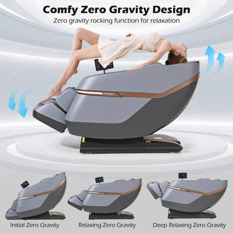 Relaxation 48 - Full Body Zero Gravity Massage Chair SL Track Recliner with Touch Screen
