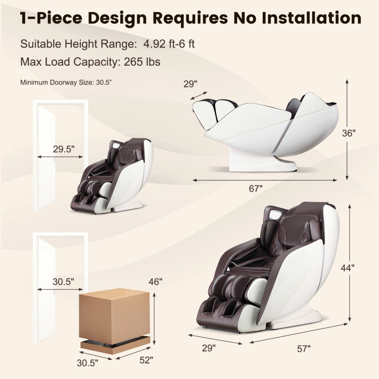 [Lifetime Warranty (Limited-time Offer)] Provox 27-Comfort Full Body Massage Chair with SL Track Airbags Heating
