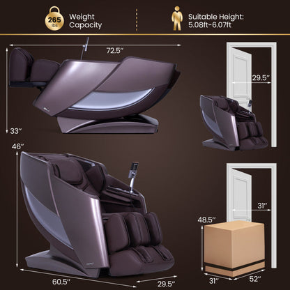 2025 Enjoyment 42 - Full Body Zero Gravity Massage Recliner with Airbags and Foot Rollers
