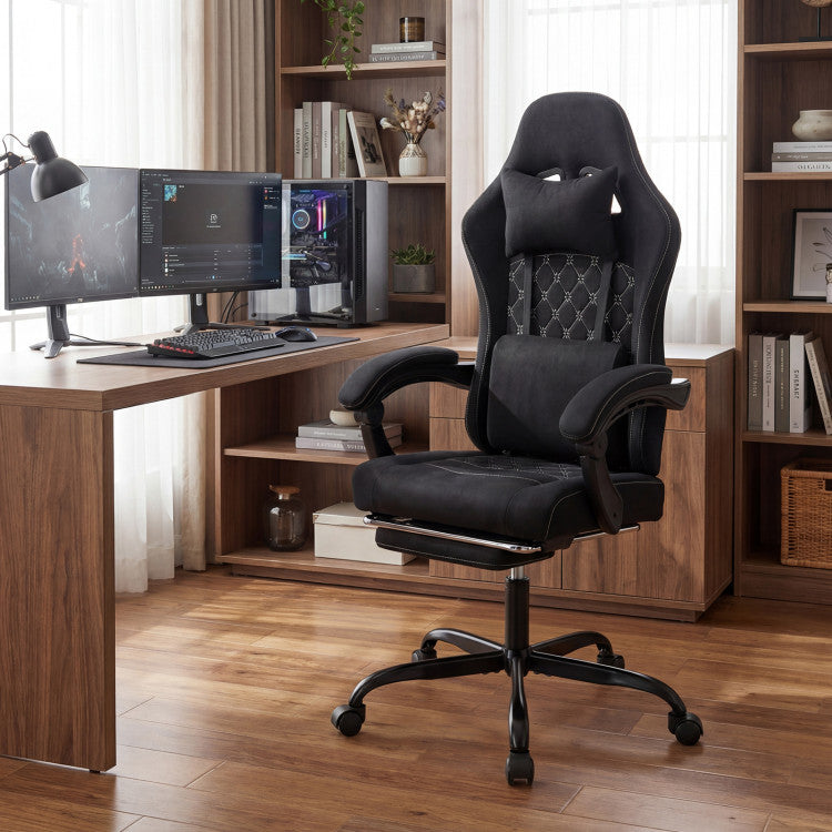 Gaming Chair Height Adjustable Computer Chair with Headrest Video Game Chair