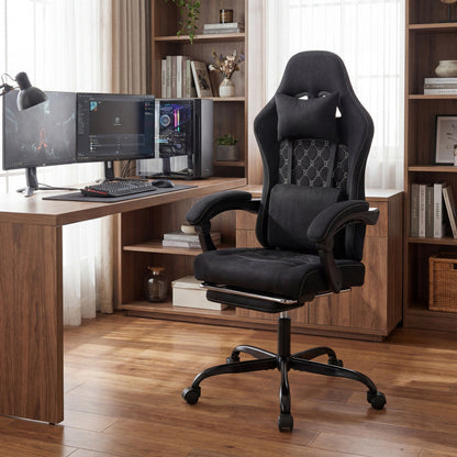 Gaming Chair Height Adjustable Computer Chair with Headrest Video Game Chair