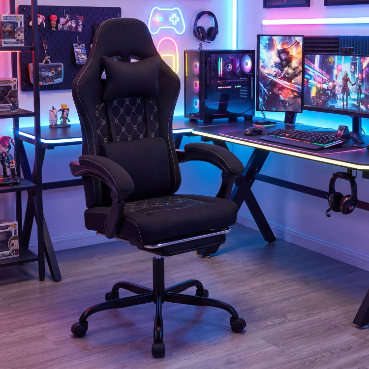 Gaming Chair Height Adjustable Computer Chair with Headrest Video Game Chair