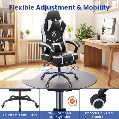 Gaming Chair Height Adjustable Computer Chair with Headrest Ergonomic Office Task Chair