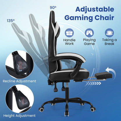 Gaming Chair Height Adjustable Computer Chair with Headrest Ergonomic Office Task Chair
