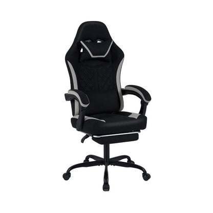 Gaming Chair Height Adjustable Computer Chair with Headrest Footrest & 360° Swivel Seat