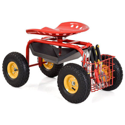 Garden Cart with Heavy Duty Tool Tray