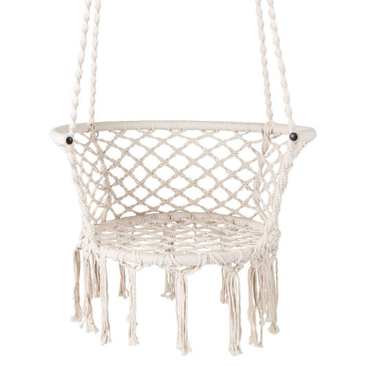 Hammock Chair Macrame Swing Hanging Cotton Rope Chair